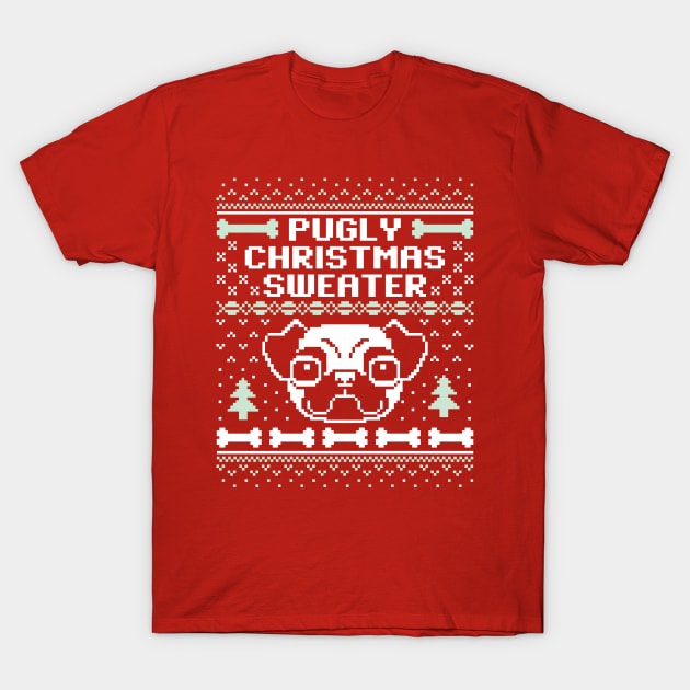 Pugly Christmas Sweater T-Shirt by DetourShirts